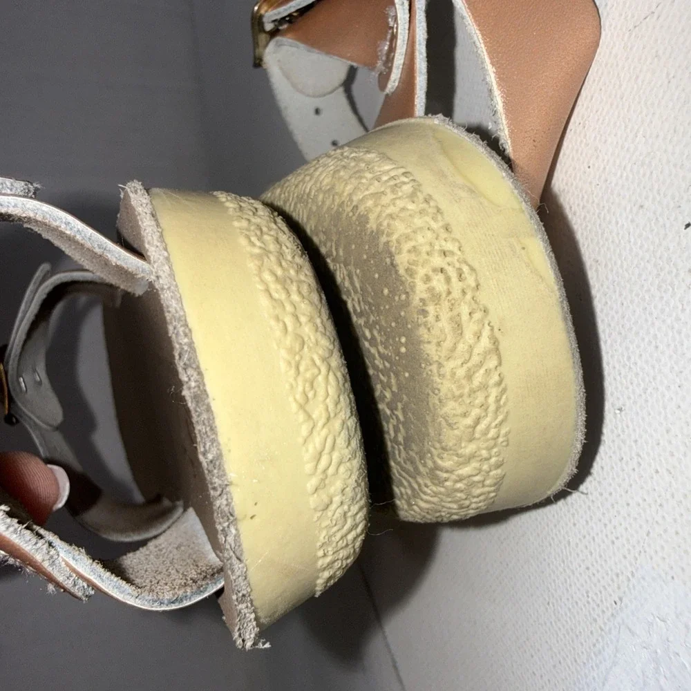 Sun San Surfer Saltwater Girls Rose Gold Leather Classic Preppy Kids Sandals 10
